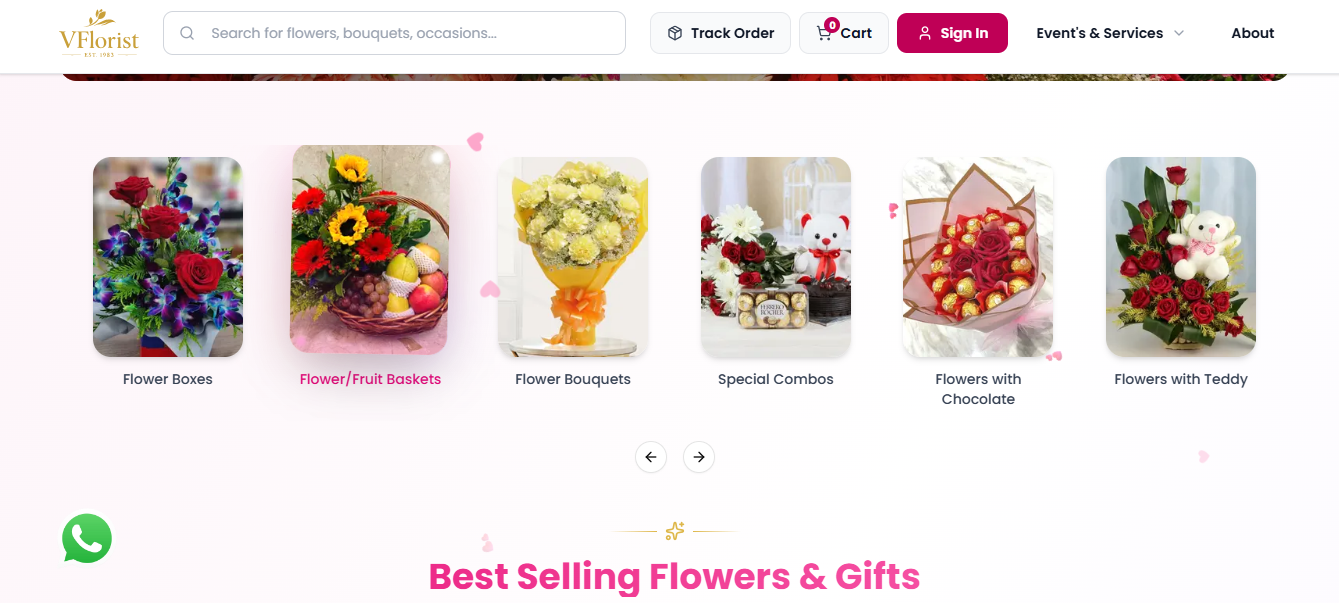 VFlorist — Business Website & E-commerce